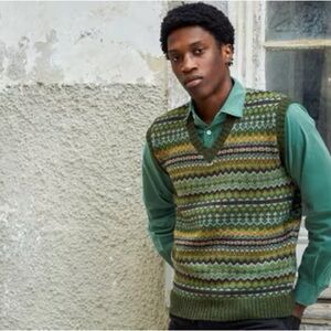 Brora Wool Fair Isle Sweater Vest